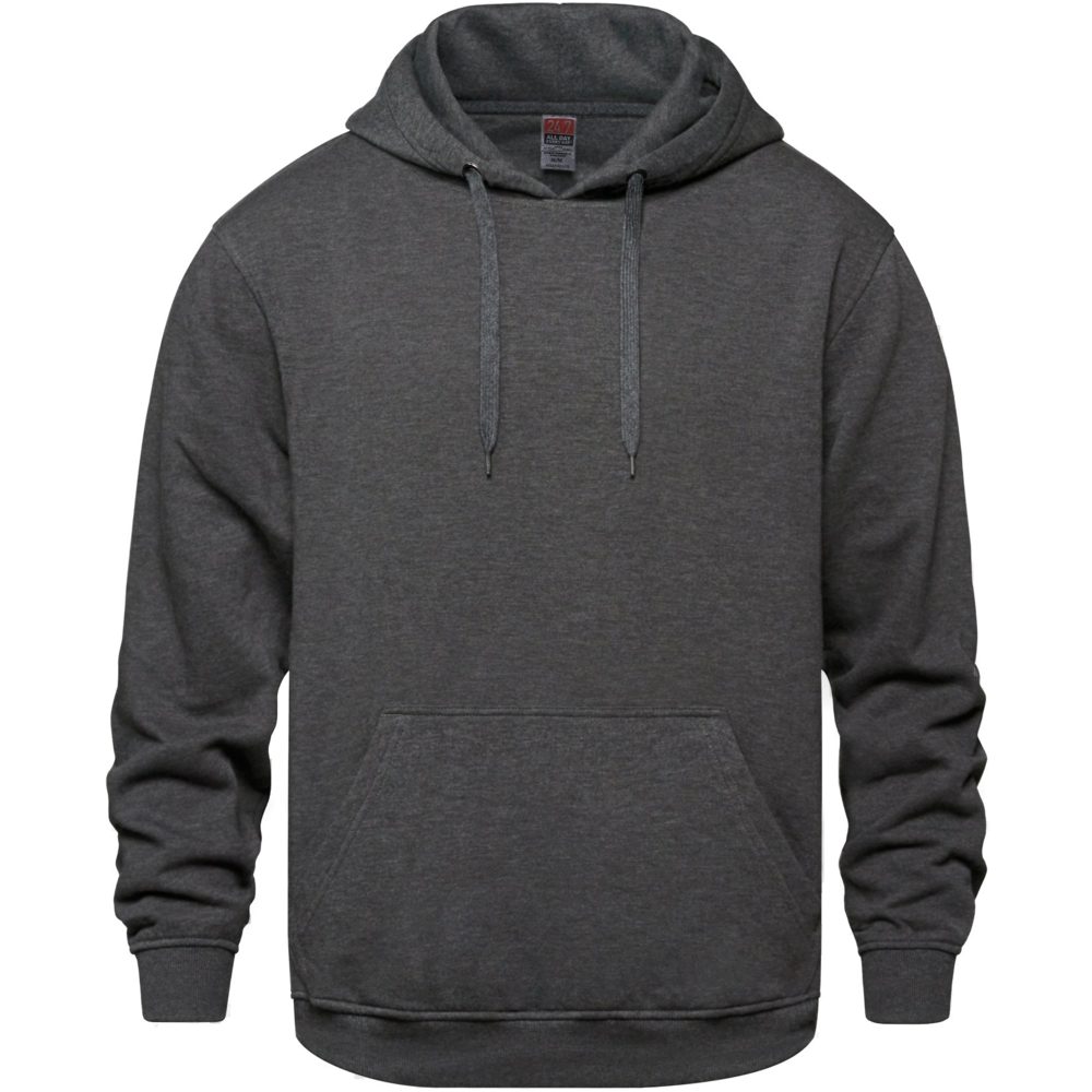 Markham Royals Crown Logo Adult Pullover Hooded Sweatshirt in Charcoal Heather