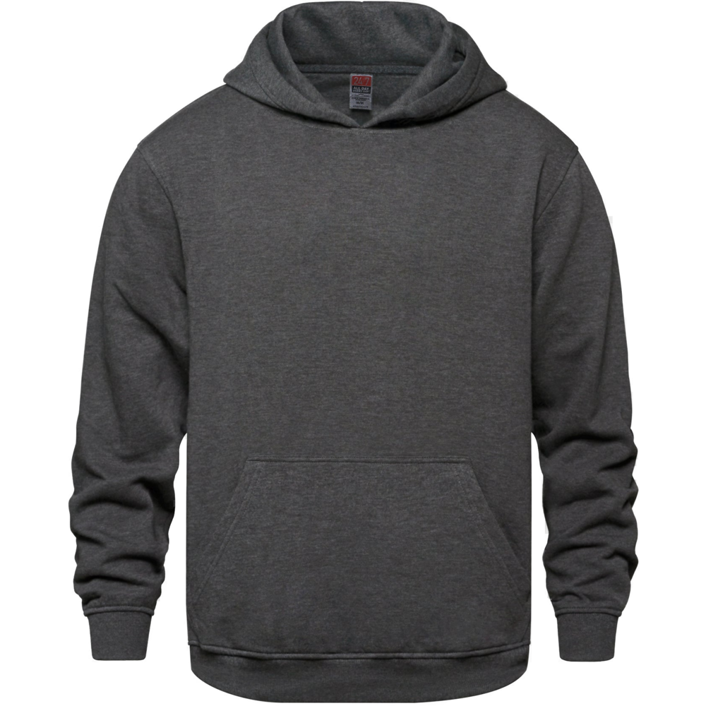 Markham Royals Crown Logo Youth Pullover Hooded  Sweatshirt in Charcoal Heather