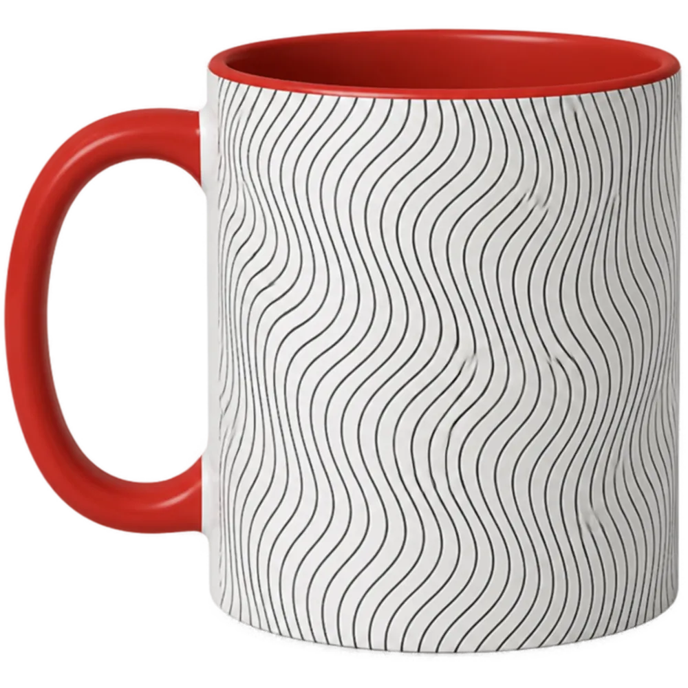 Vaughan Rangers Wavy Red Ceramic Mug — back