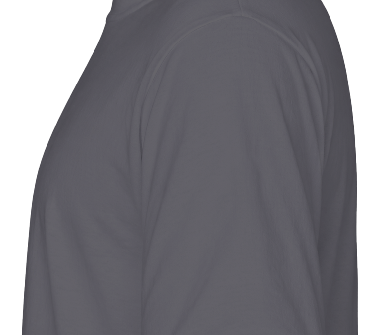 Markham Royals Script Logo Adult Pullover Hooded Sweatshirt in Charcoal Heather — leftsleeve