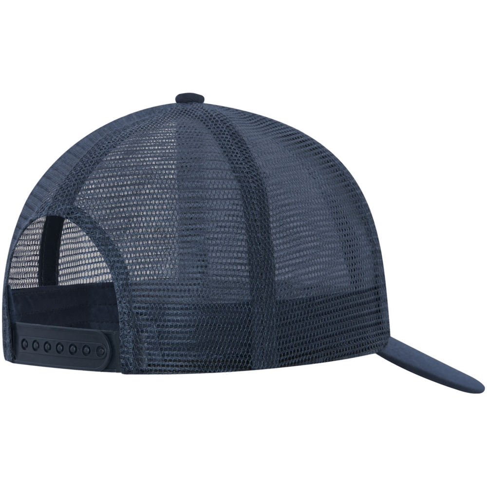 Markham Royals Leaf Logo on Front Snapback Trucker Cap in Navy — back