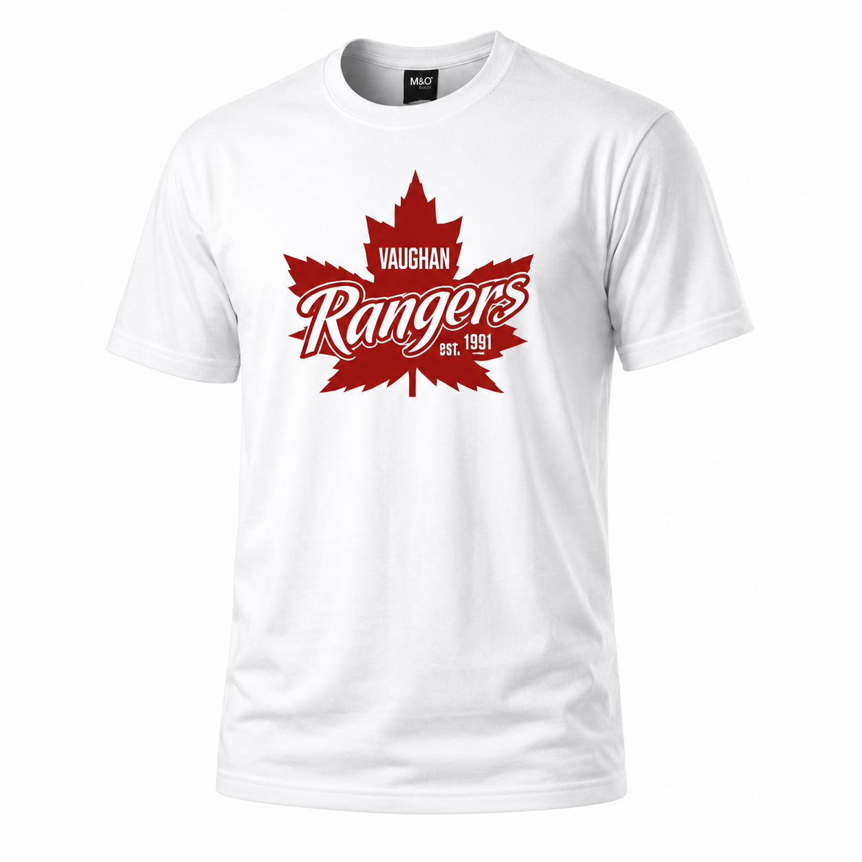 Raised Silicone Vaughan Rangers Softstyle White T-shirt